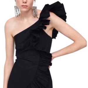 Zara Black Ruffle Dress